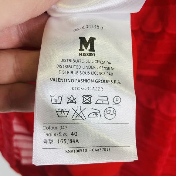 Missoni M Red flared Knit Skirt - size 4 - Picture 8 of 9